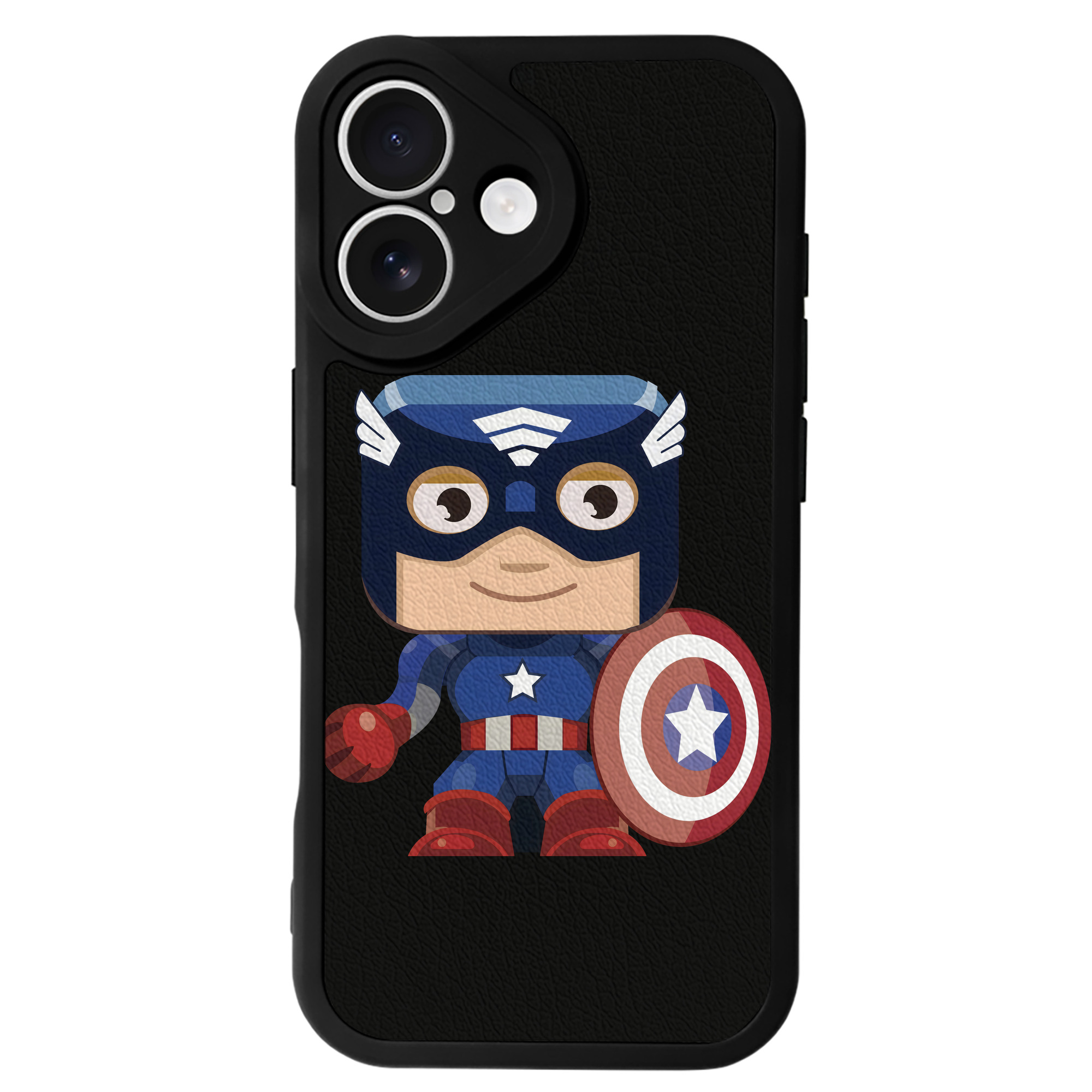 （画像用） アベンジャーズ The Avengers 【iPhone 16シリーズ対応】シリコンスマホケース（レザー調） 材質：シリコン
